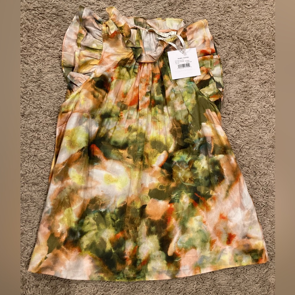 Marie Oliver sleeveless ruffle top